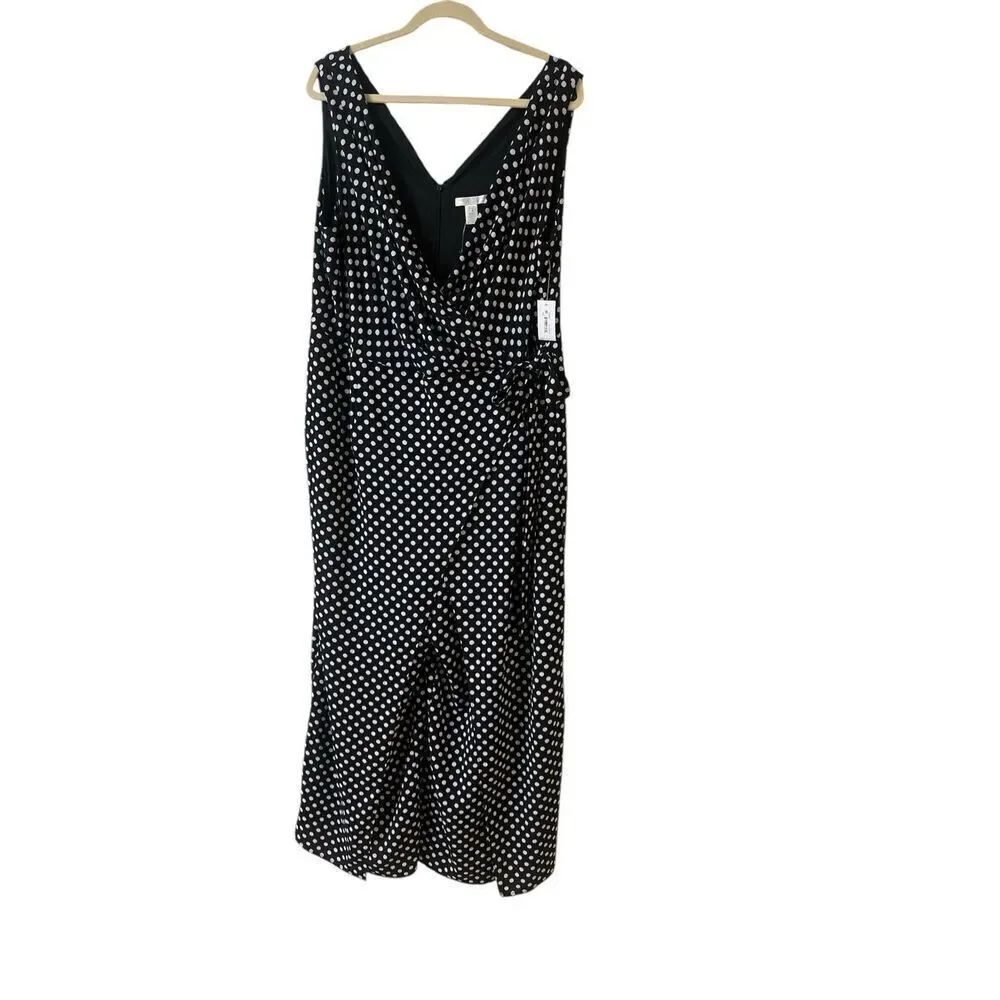 London Times Womanโpolka Dot jumpsuit 18W NWT